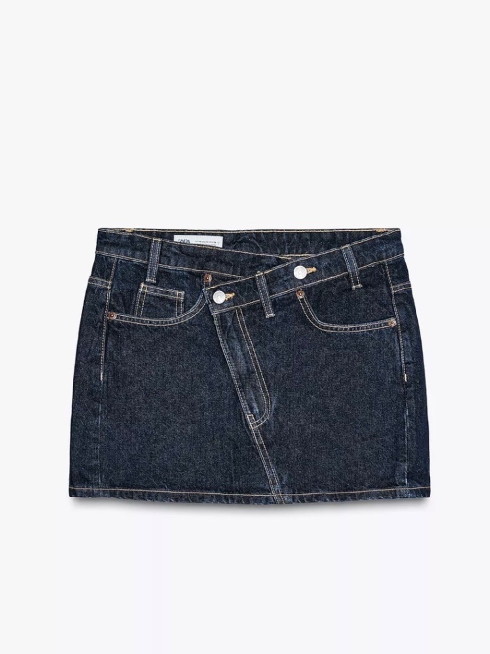 Dark denim mini skirt